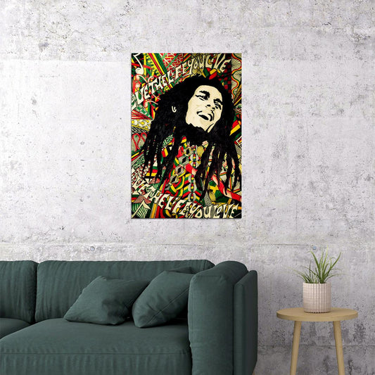 Bob Marley Reggae Natural Mystic Poster Wall Art Print Home Wall Decor - xonomax