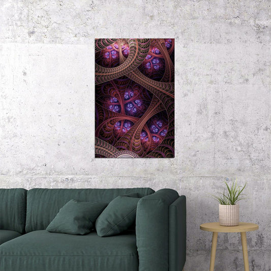 Classic Fractals Psychedelic Colorful Poster Wall Art Print Home Wall Decor - xonomax