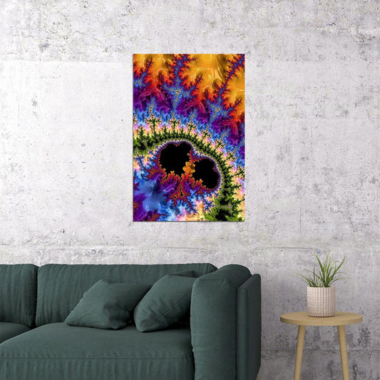 Classic Fractals Psychedelic Colorful Patterns Poster Wall Art Print Home Wall Decor - xonomax