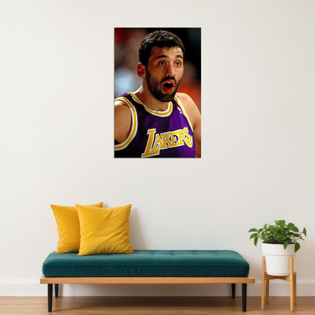 Basketball Vlade Divac Los Angeles Poster Wall Art Print Home Wall Decor - xonomax