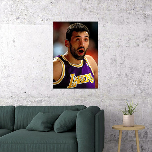 Basketball Vlade Divac Los Angeles Poster Wall Art Print Home Wall Decor - xonomax