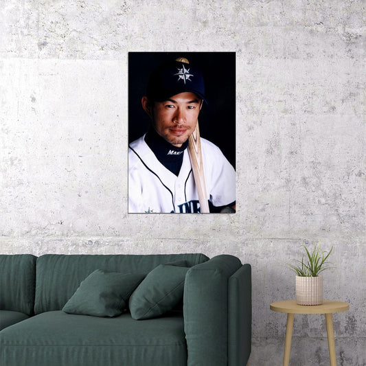 Baseball Ichiro Suzuki Seattle Poster Wall Art Print Home Wall Decor - xonomax