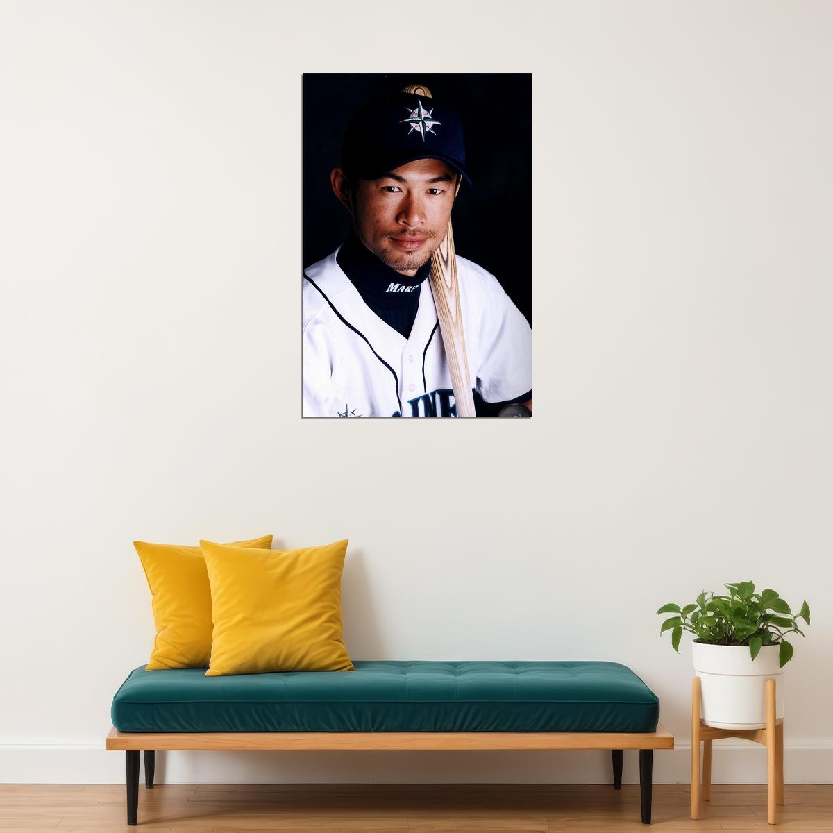 Baseball Ichiro Suzuki Seattle Poster Wall Art Print Home Wall Decor - xonomax