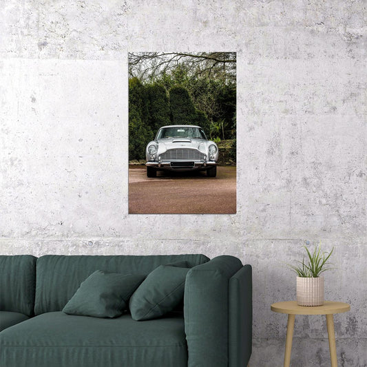 Old Gray Aston Martin Classic Poster Wall Art Print Home Wall Decor - xonomax