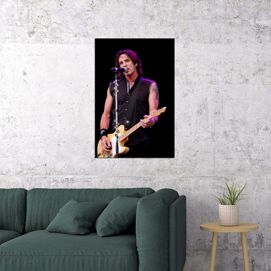 Rick Springfield With Fuitar Rock Musician Poster Wall Art Print Home Wall Decor - xonomax