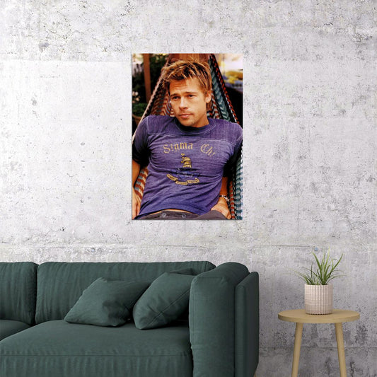 Brad Pitt Posed Cute Actor Poster Wall Art Print Home Wall Decor - xonomax