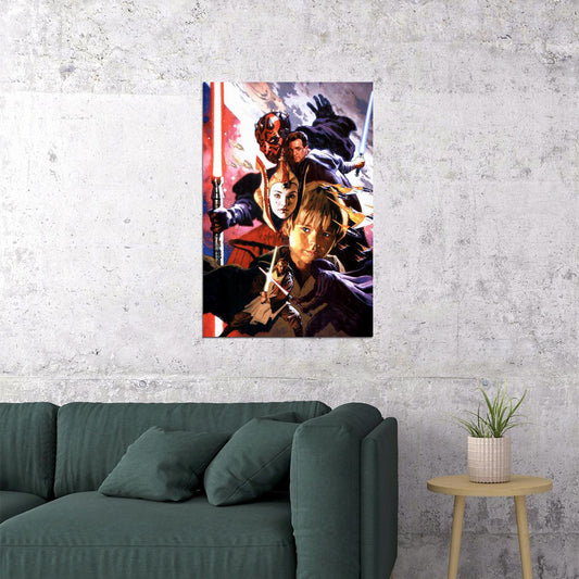 Star Wars Episode 1 Space Battle Action Poster Wall Art Print Home Wall Decor - xonomax