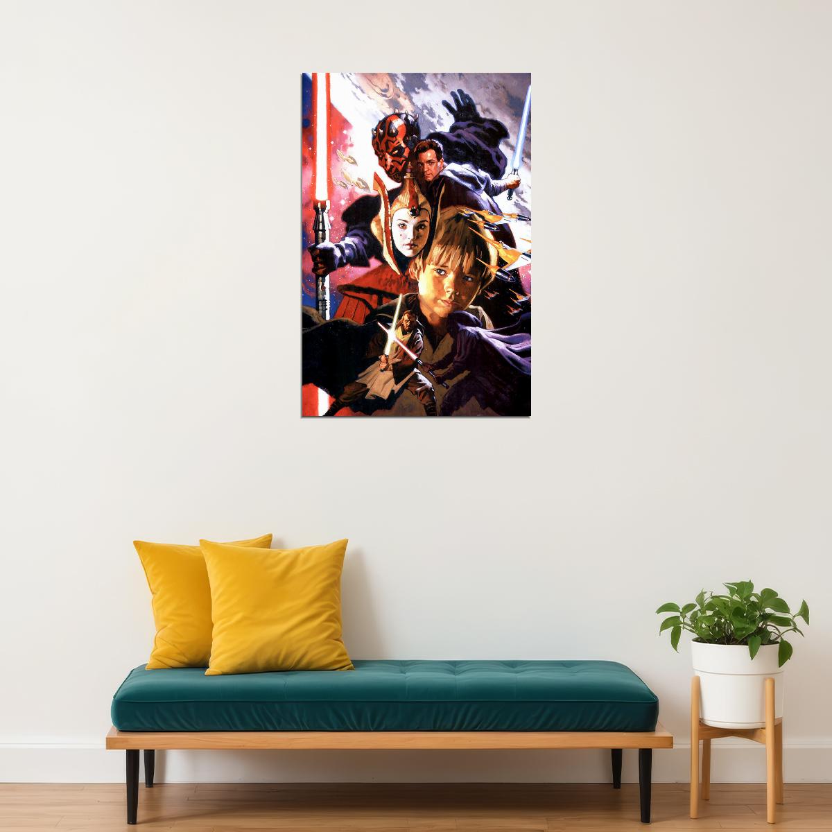 Star Wars Episode 1 Space Battle Action Poster Wall Art Print Home Wall Decor - xonomax