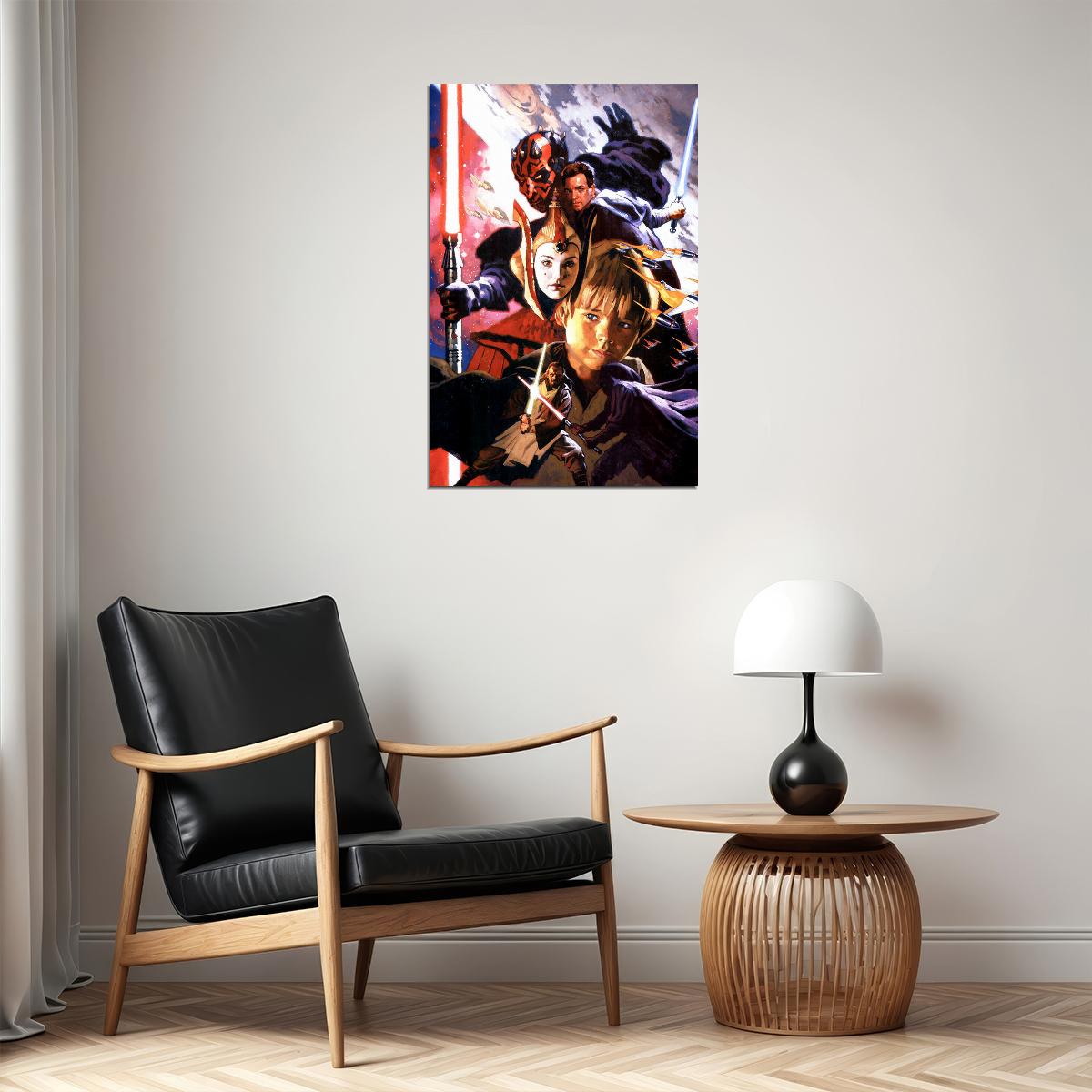 Star Wars Episode 1 Space Battle Action Poster Wall Art Print Home Wall Decor - xonomax