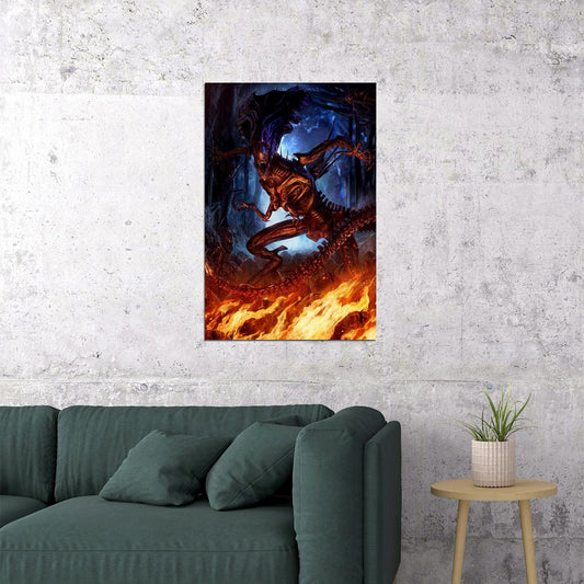 Space Creature Artwork Sci Fi Poster Wall Art Print Home Wall Decor - xonomax