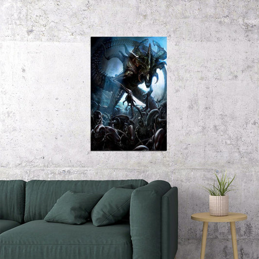 Space Creature Artwork Fantasy Poster Wall Art Print Home Wall Decor - xonomax