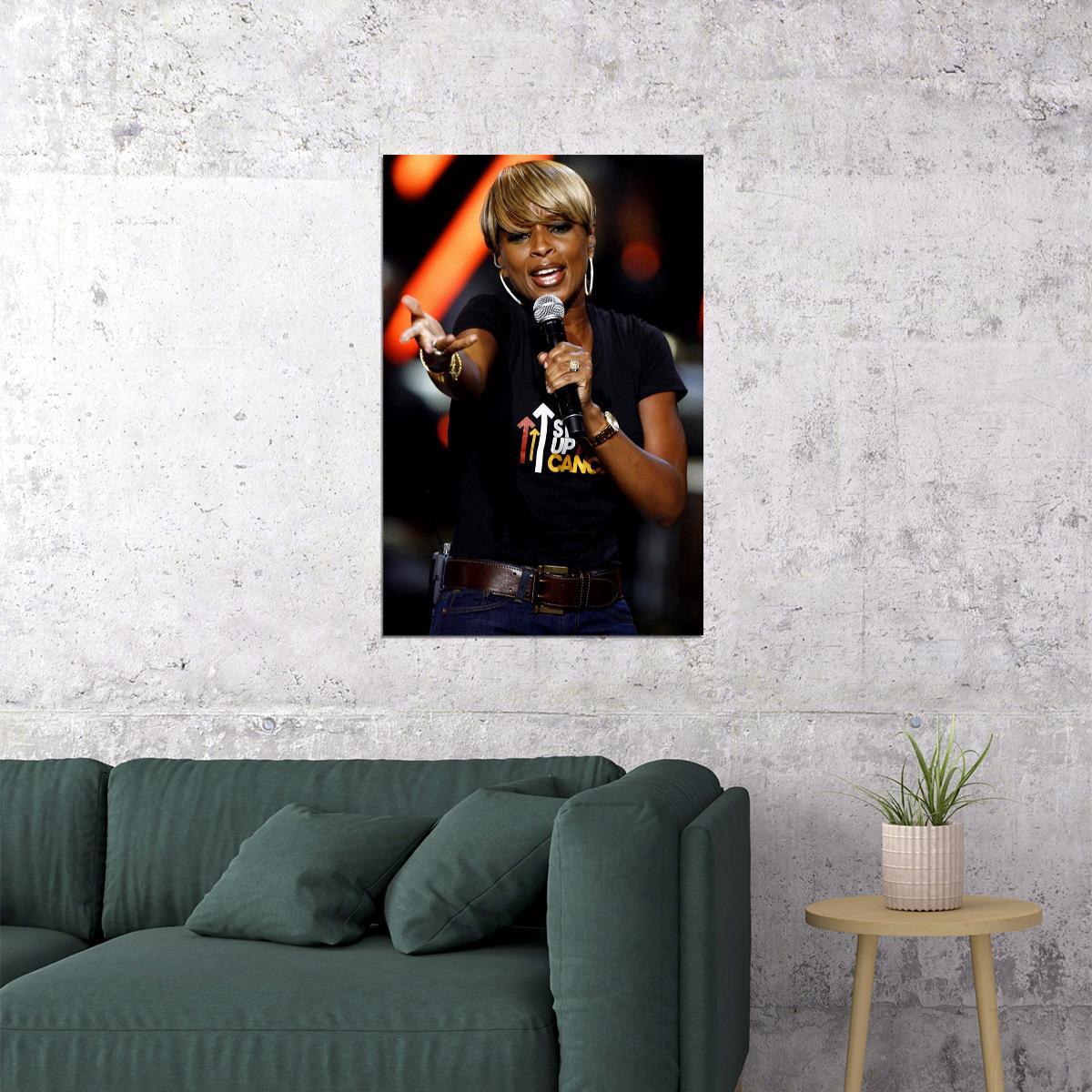 Mary J Blige Legend Musician Poster Wall Art Print Home Wall Decor