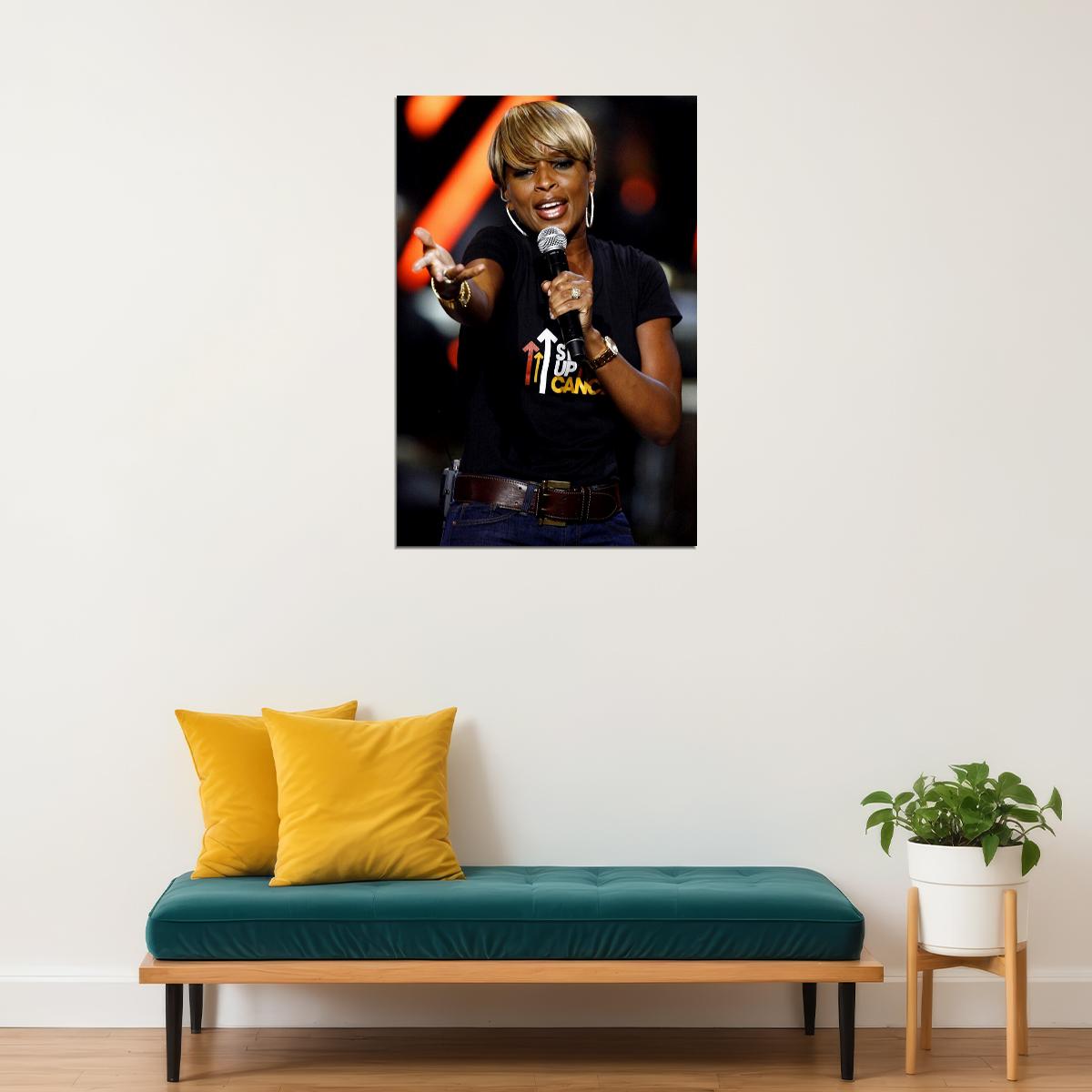 Mary J Blige Legend Musician Poster Wall Art Print Home Wall Decor
