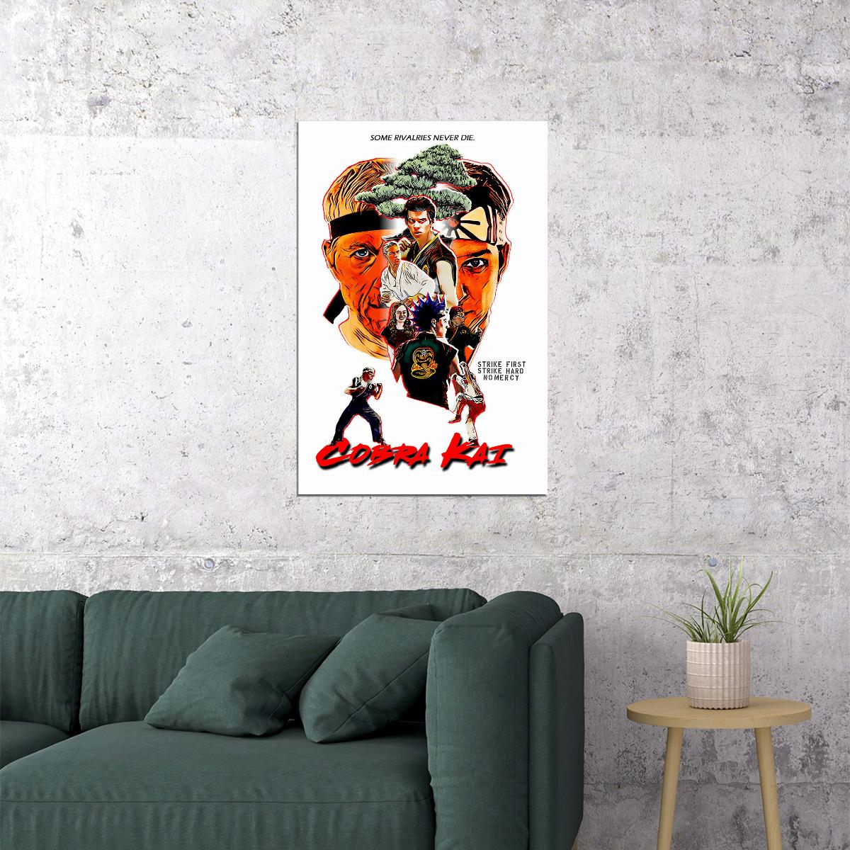 Cobra Kai Season 1 2 3 Karate Fight Tv Show Poster Wall Art Print Home Wall Decor