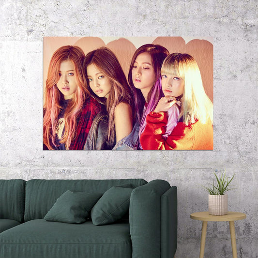 Black Pink Jennie Rose Lisa Jisoo Kpop Musician Poster Wall Art Print Home Wall Decor - xonomax