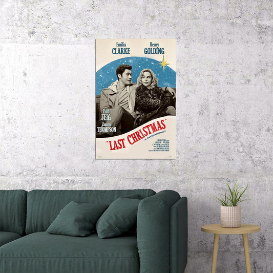 Last Christmas Emilia Clarke Henry Golding Movie Poster Wall Art Print Home Wall Decor - xonomax