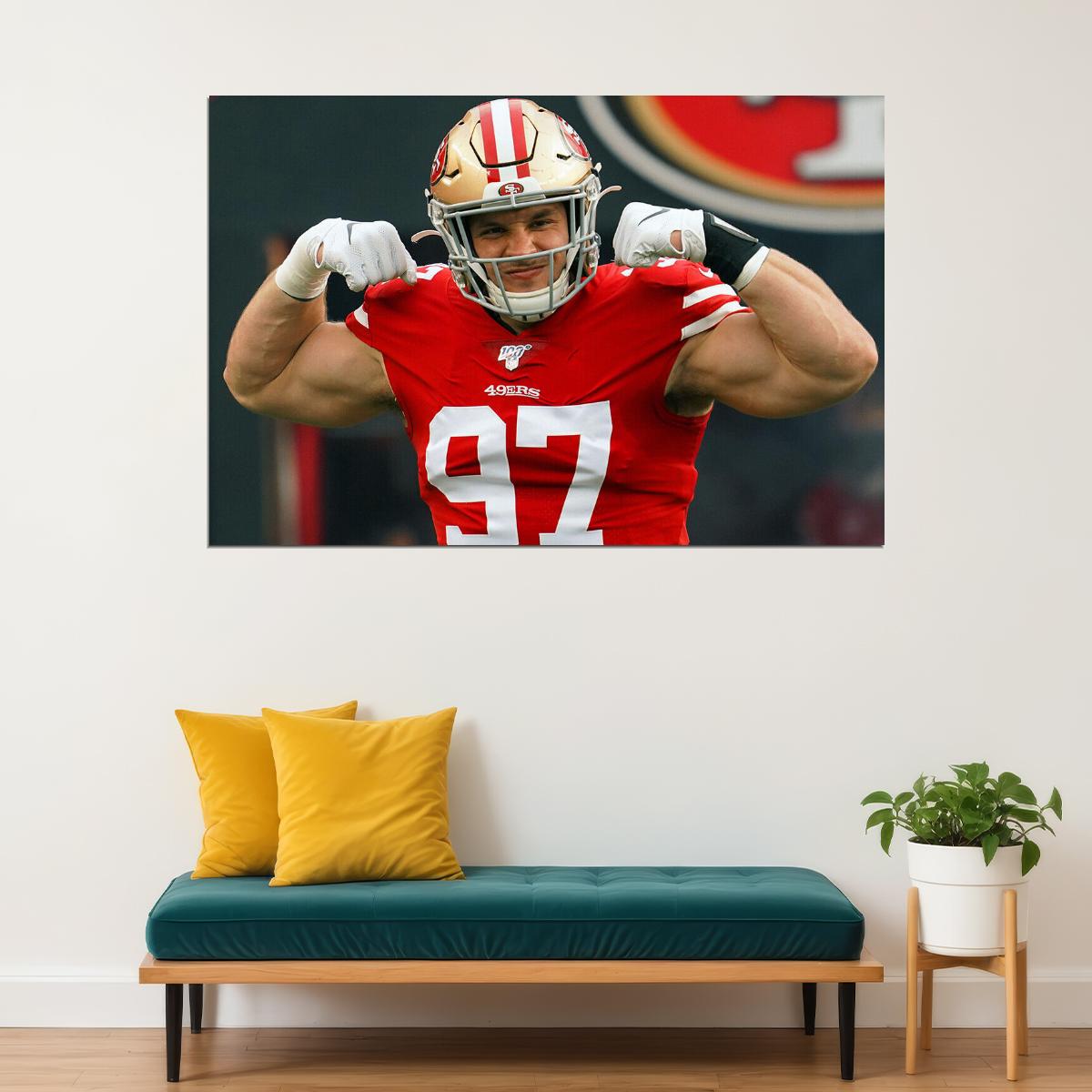 Nick Bosa San Francisco Star Poster Wall Art Print Home Wall Decor - xonomax
