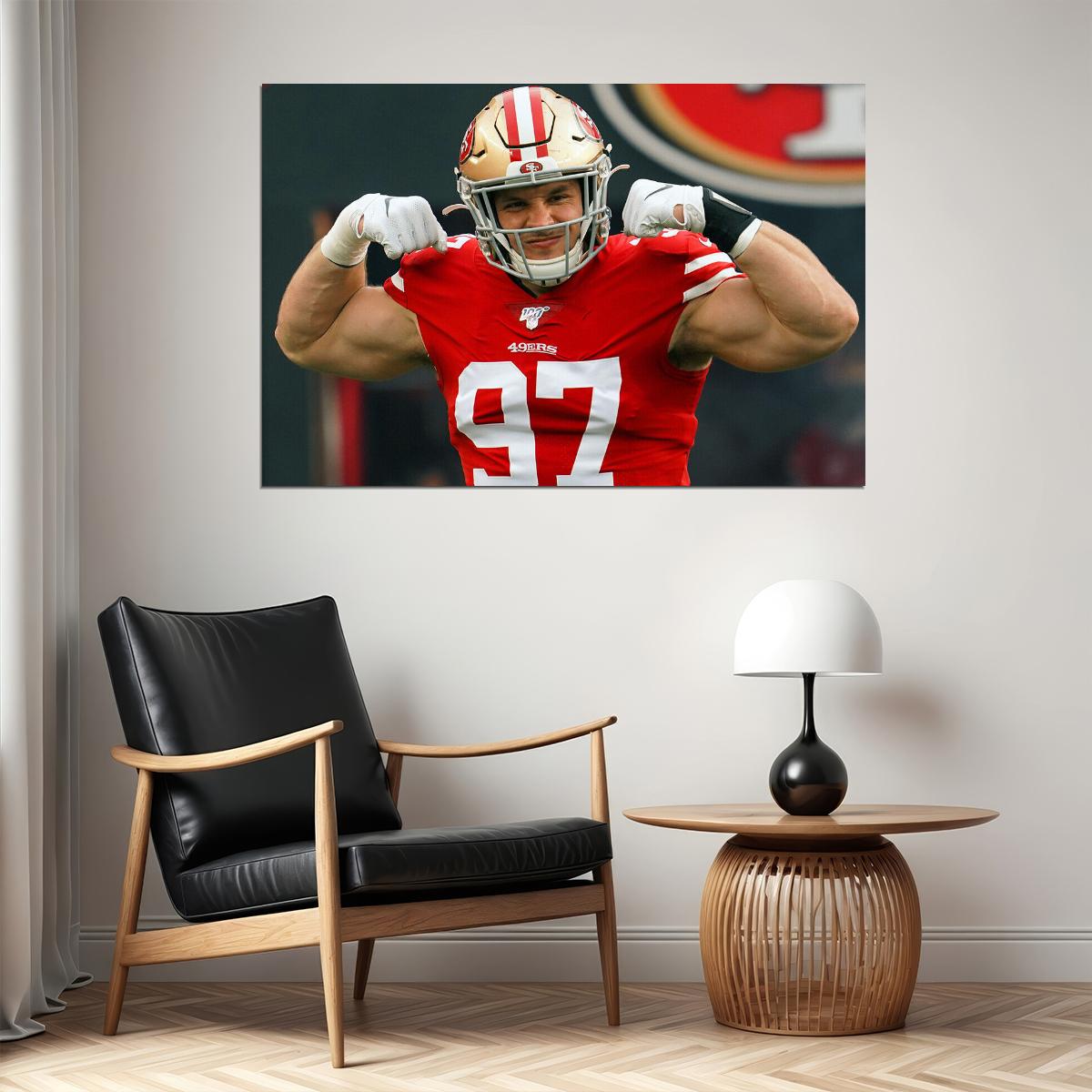 Nick Bosa San Francisco Star Poster Wall Art Print Home Wall Decor - xonomax