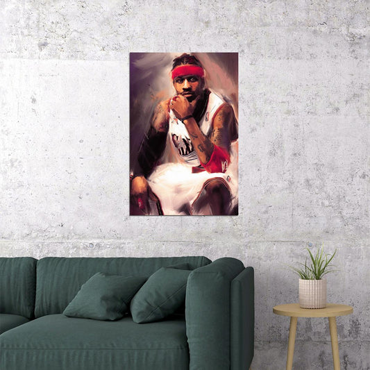 Allen Iverson Philadelphia Ai Basketball Poster Wall Art Print Home Wall Decor - xonomax