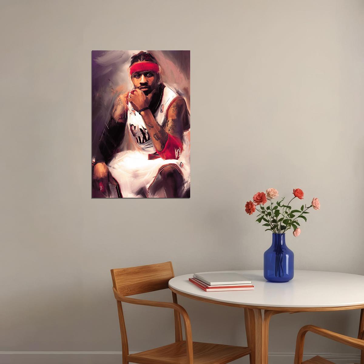 Allen Iverson Philadelphia Ai Basketball Poster Wall Art Print Home Wall Decor - xonomax