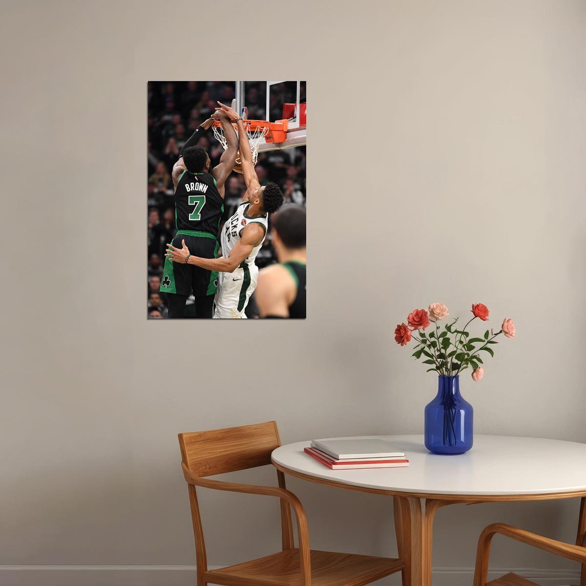 Jaylen Brown Boston Celtics Basketball Star Poster Wall Art Print Home Wall Decor
