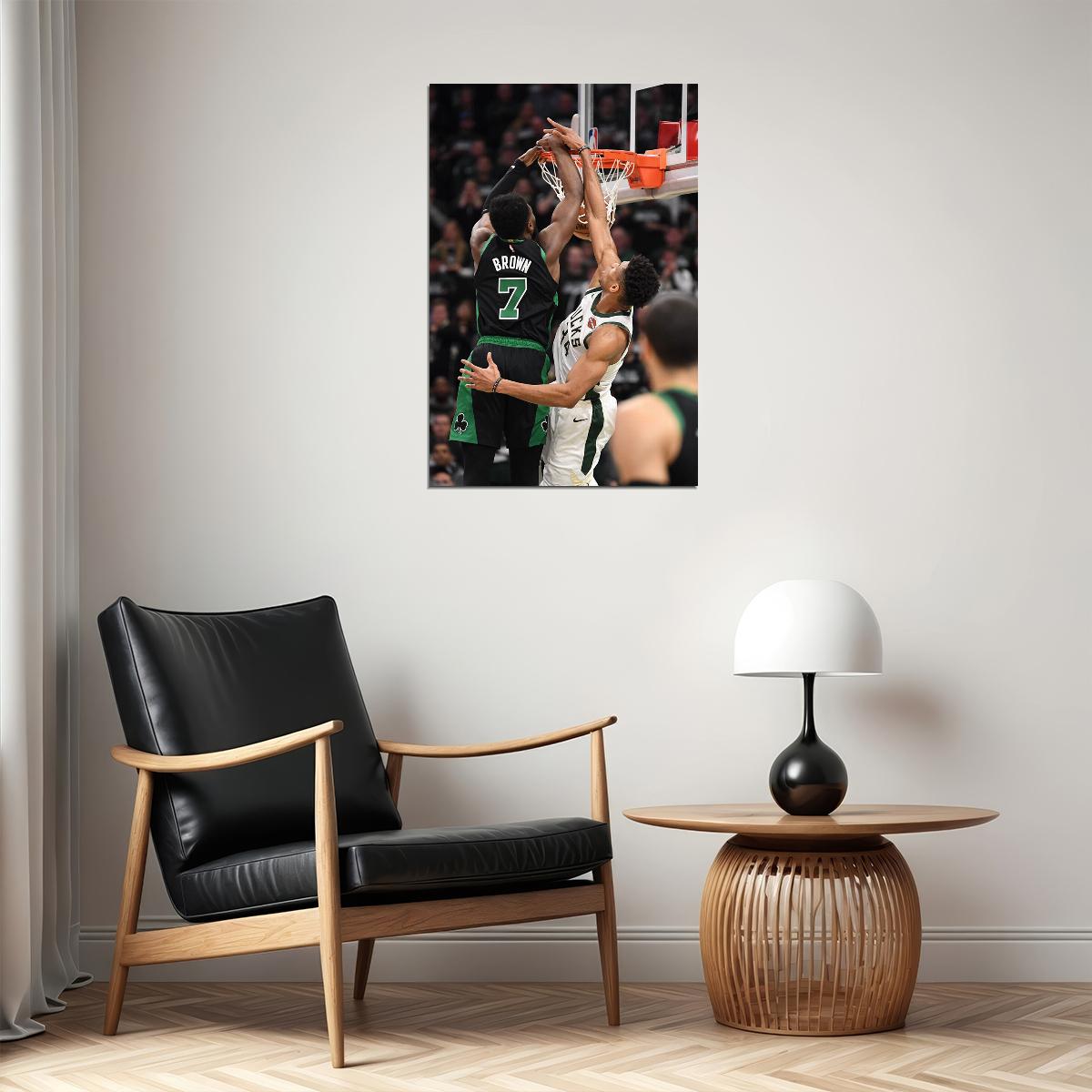 Jaylen Brown Boston Celtics Basketball Star Poster Wall Art Print Home Wall Decor