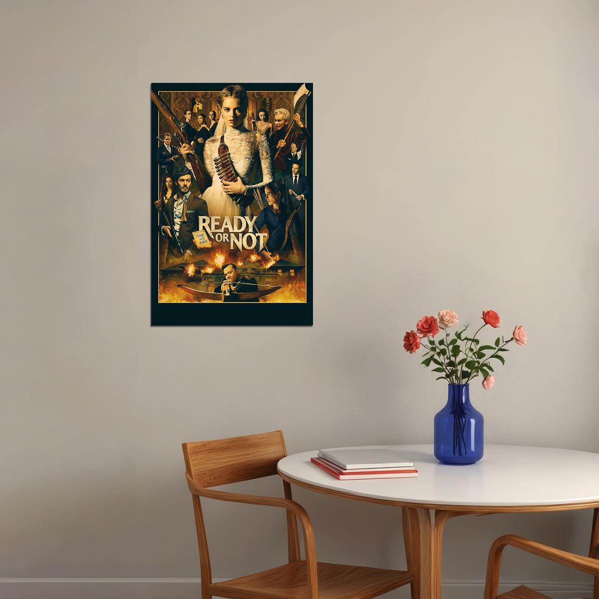 Ready Or Not Samara Weaving Horror Movie Poster Wall Art Print Home Wall Decor - xonomax