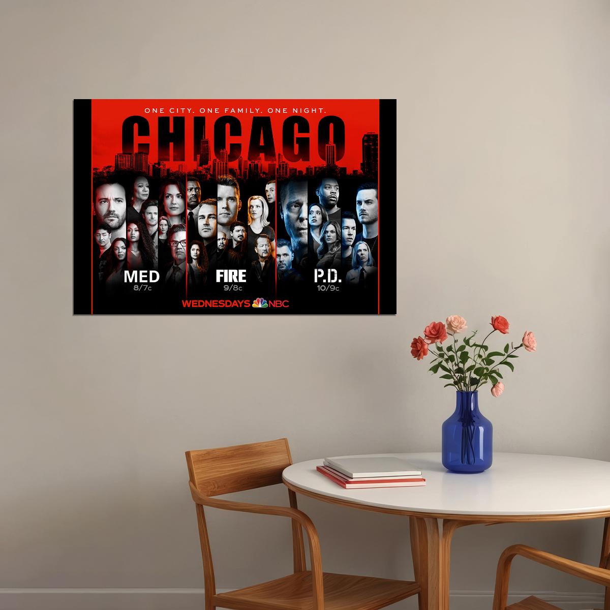 Chicago Fire Season 8 Save People Tv Show Poster Wall Art Print Home Wall Decor - xonomax