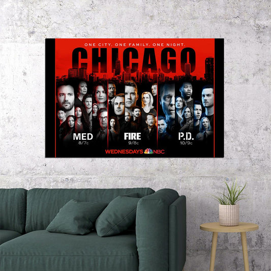 Chicago Fire Season 8 Save People Tv Show Poster Wall Art Print Home Wall Decor - xonomax