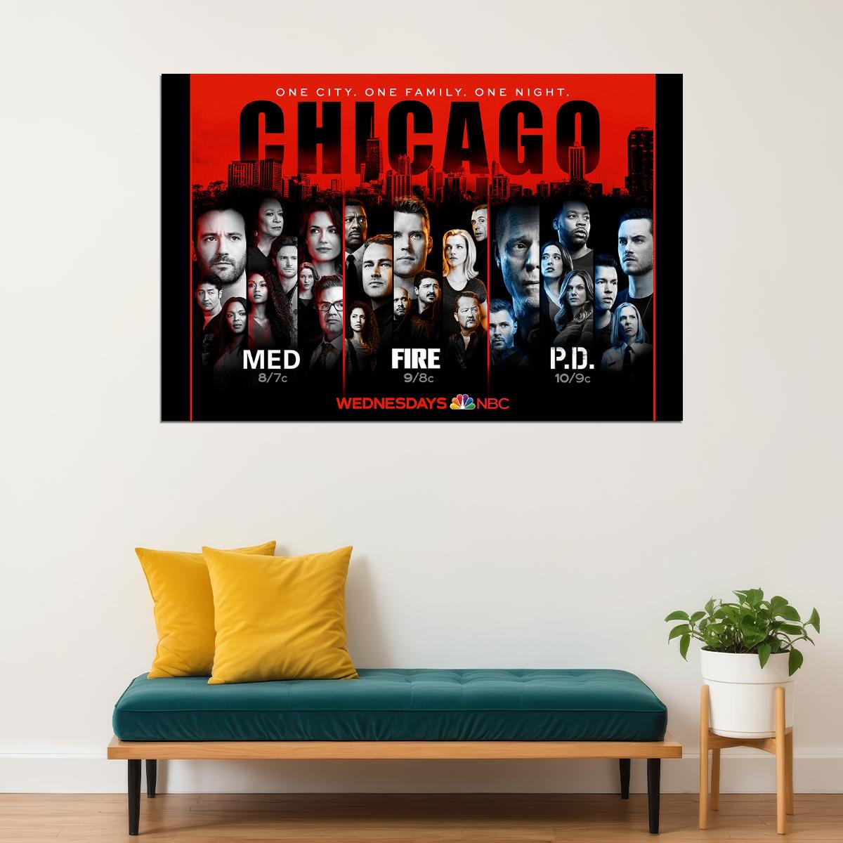 Chicago Fire Season 8 Save People Tv Show Poster Wall Art Print Home Wall Decor - xonomax