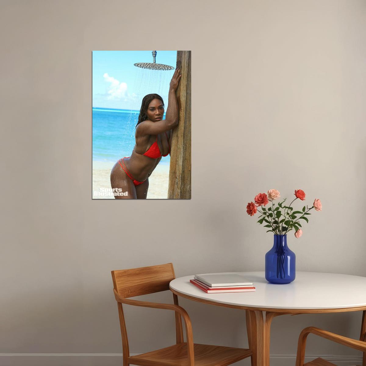 Serena Williams Usa Tennis Champion Top Player Poster Wall Art Print Home Wall Decor