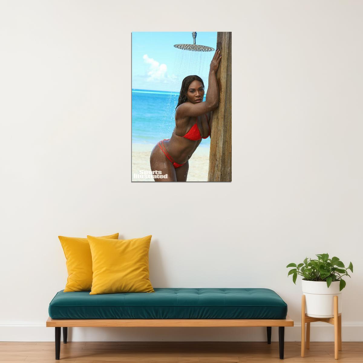 Serena Williams Usa Tennis Champion Top Player Poster Wall Art Print Home Wall Decor