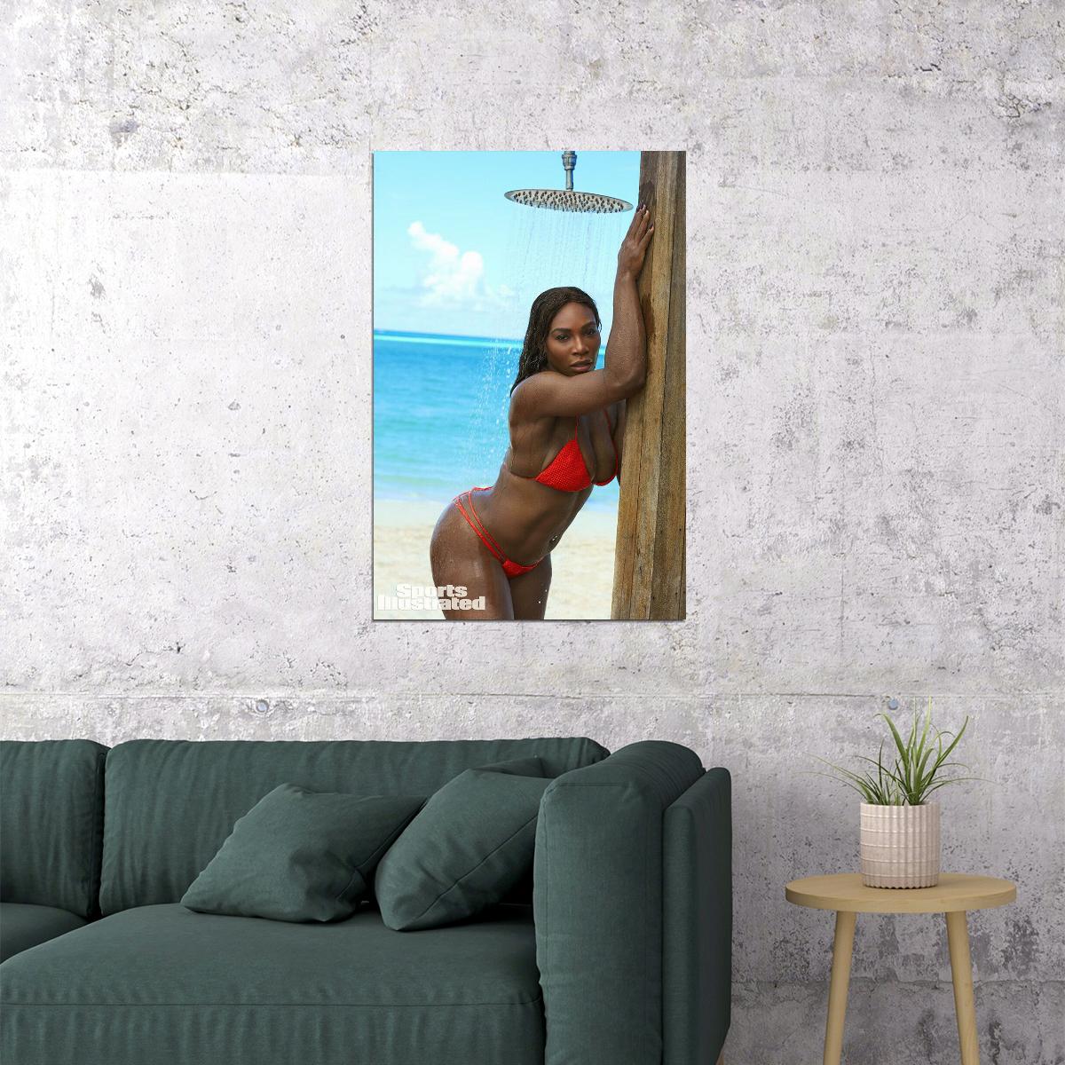 Serena Williams Usa Tennis Champion Top Player Poster Wall Art Print Home Wall Decor