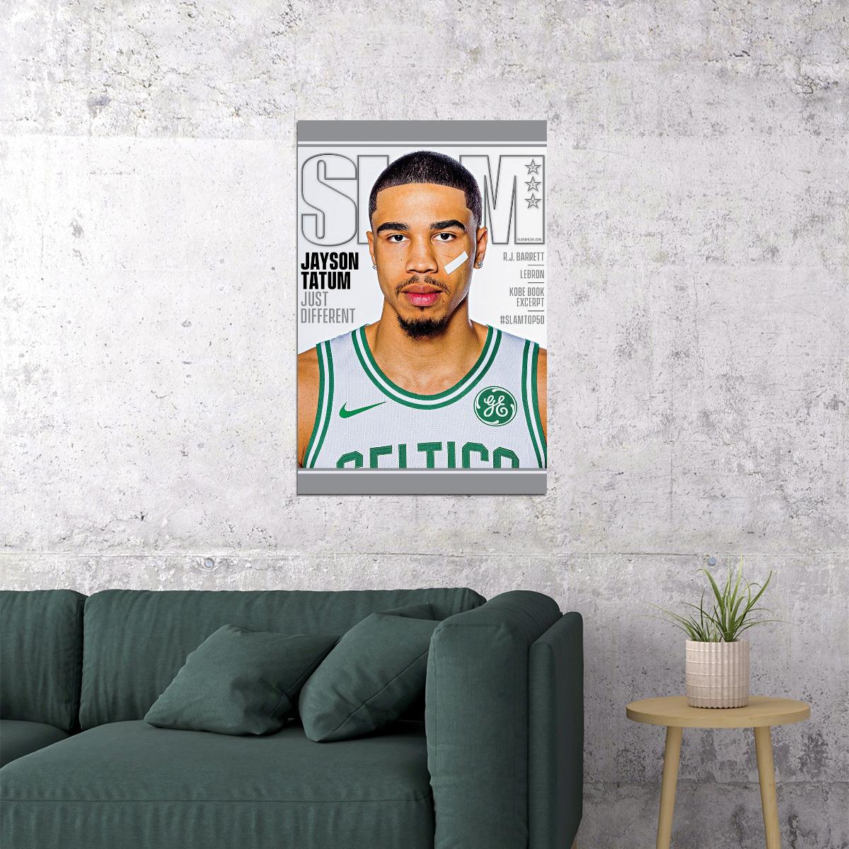 Jayson Tatum Boston Basketball Star Poster Wall Art Print Home Wall Decor