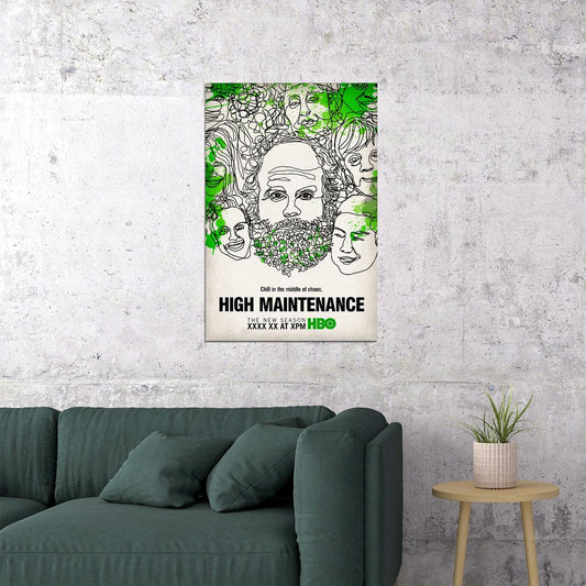 High Maintenance Ben Sinclair Season 4 Usa Tv Show Poster Wall Art Print Home Wall Decor - xonomax