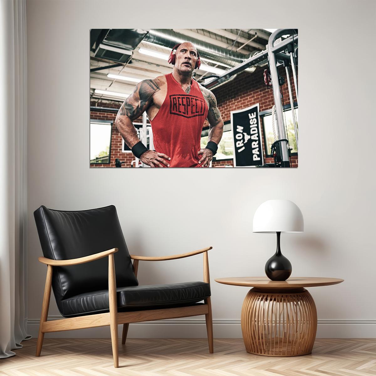 Dwayne Johnson The Rock Muscle Black Adam Poster Wall Art Print Home Wall Decor - xonomax