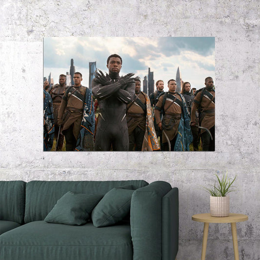 Chadwick Boseman Black Panther Usa Actor Poster Wall Art Print Home Wall Decor - xonomax