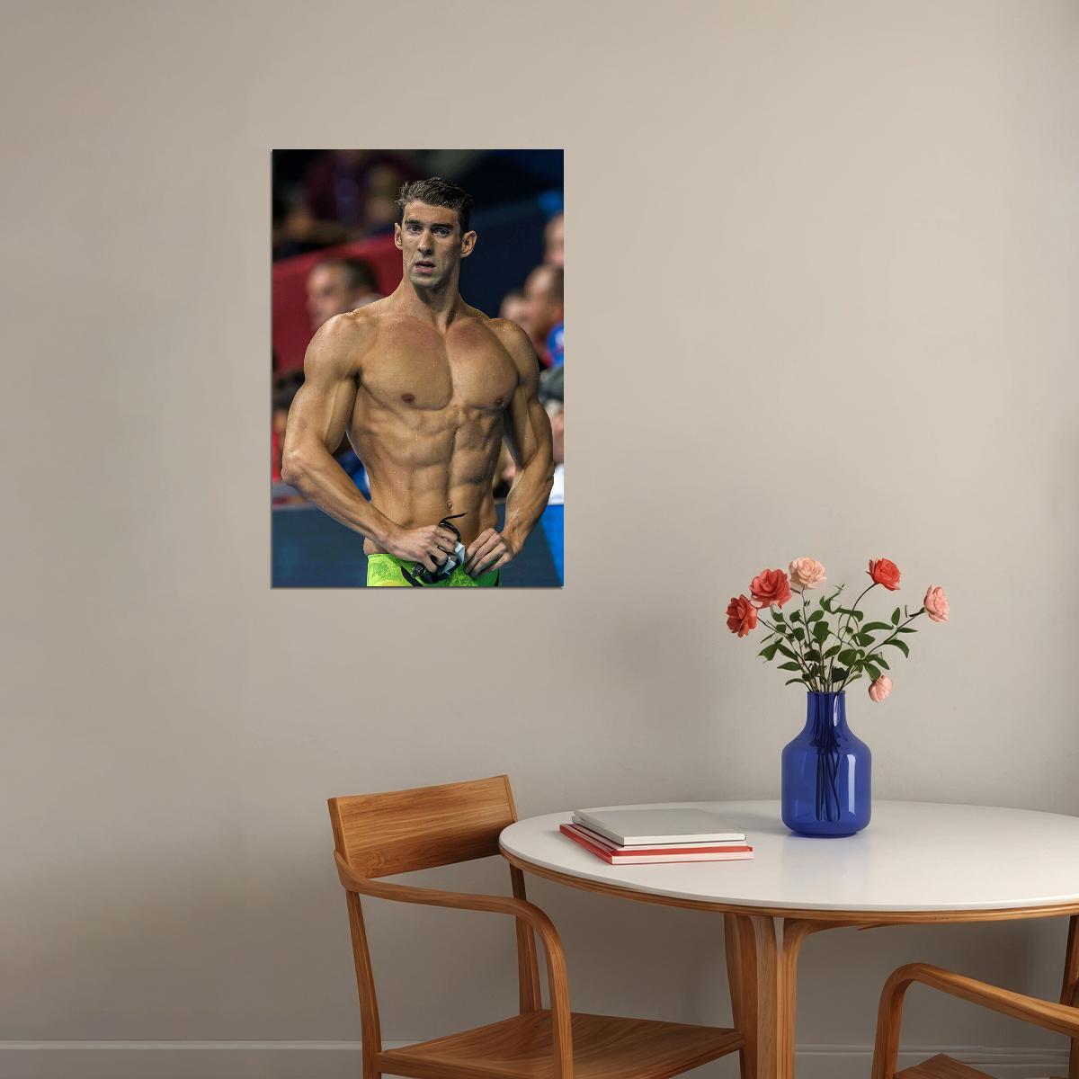 Michael Phelps Usa Swimming Gold Champion Poster Wall Art Print Home Wall Decor