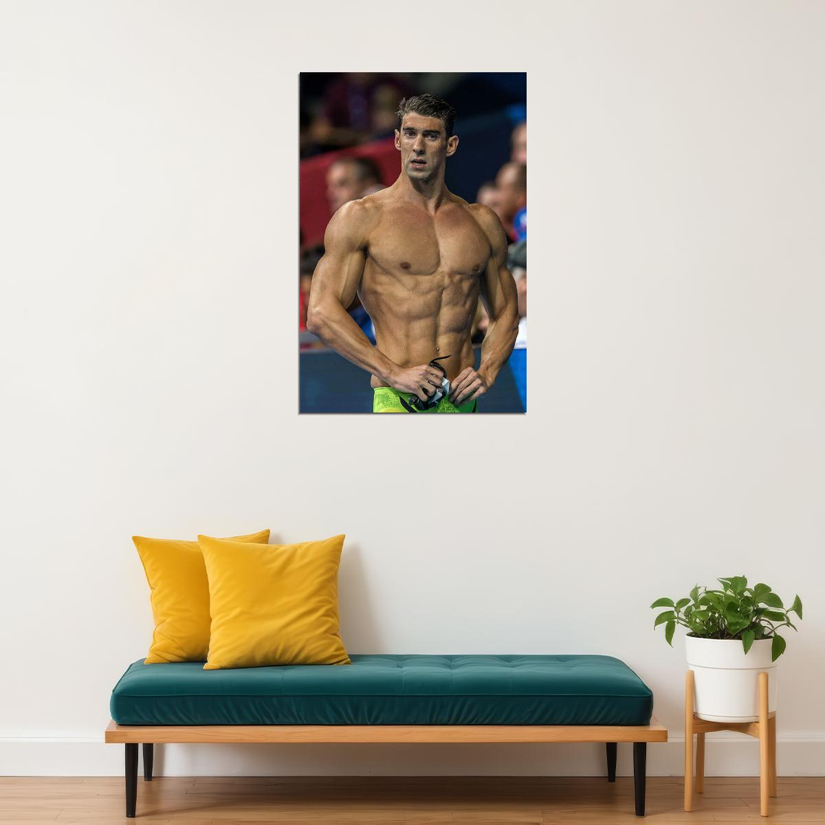 Michael Phelps Usa Swimming Gold Champion Poster Wall Art Print Home Wall Decor