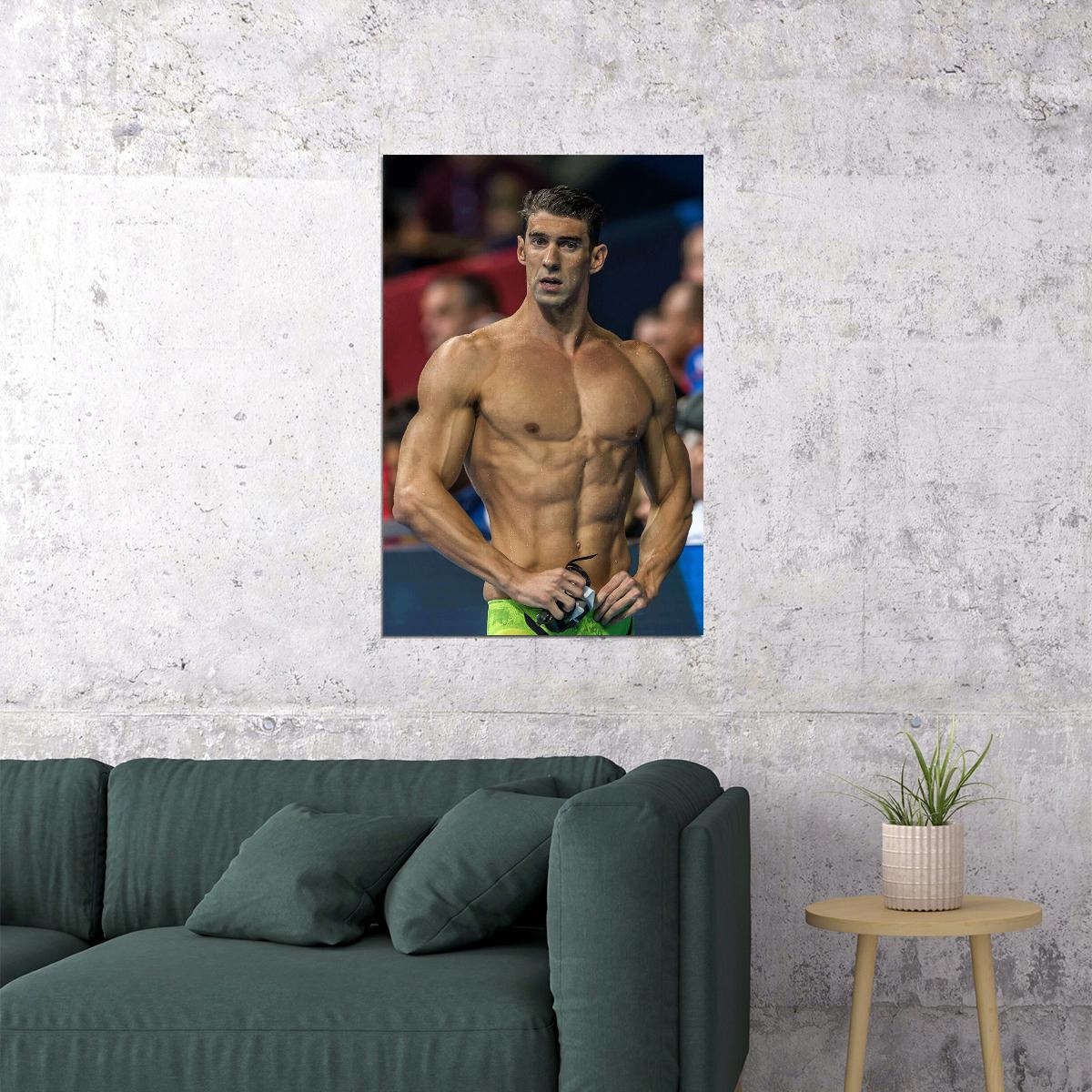 Michael Phelps Usa Swimming Gold Champion Poster Wall Art Print Home Wall Decor