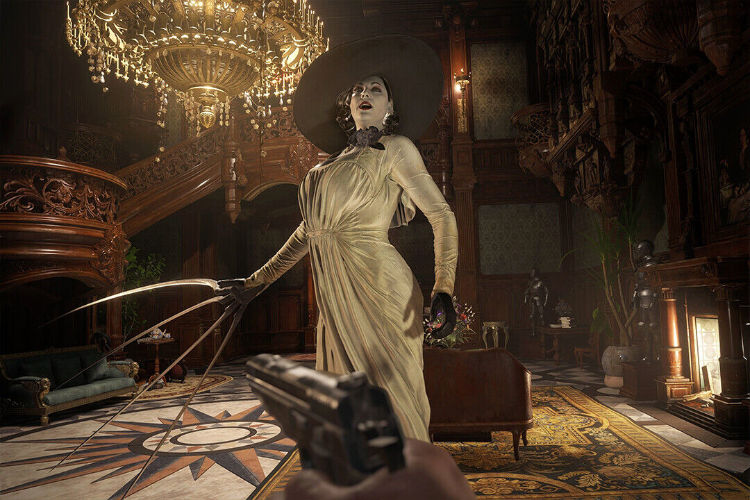 Resident Evil 8 Village Key Lady Dimitrescu Game Poster Wall Art Print Home Wall Decor