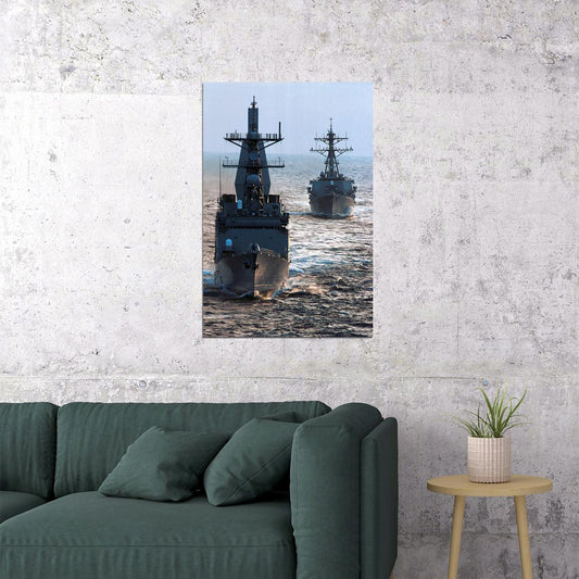 Uss Arthur W. Radford Firing Missile Poster Wall Art Print Home Wall Decor - xonomax