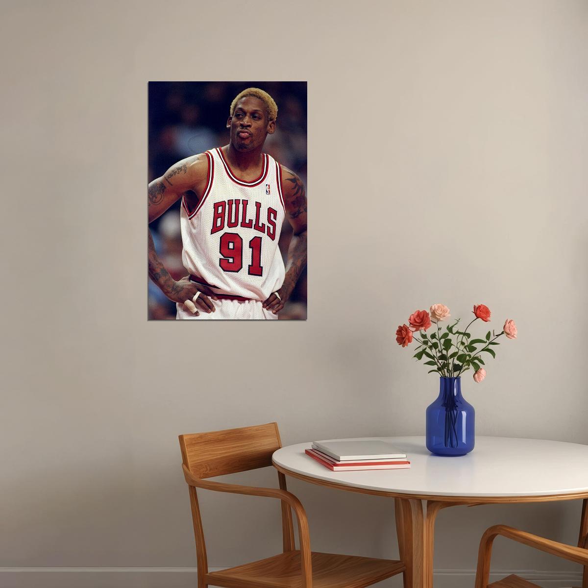 Dennis Rodman Chicago Top Rebound Star Poster Wall Art Print Home Wall Decor - xonomax
