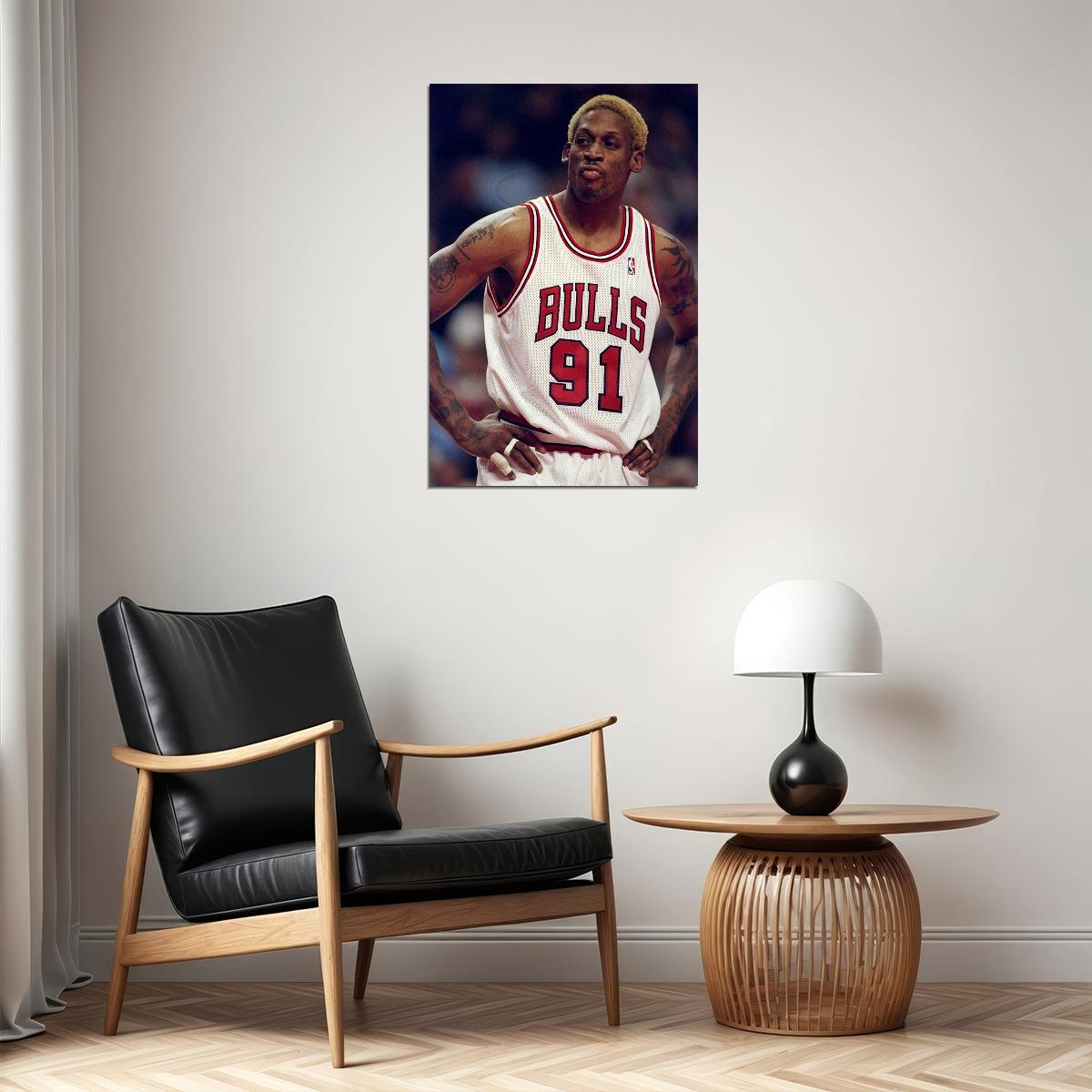 Dennis Rodman Chicago Top Rebound Star Poster Wall Art Print Home Wall Decor - xonomax