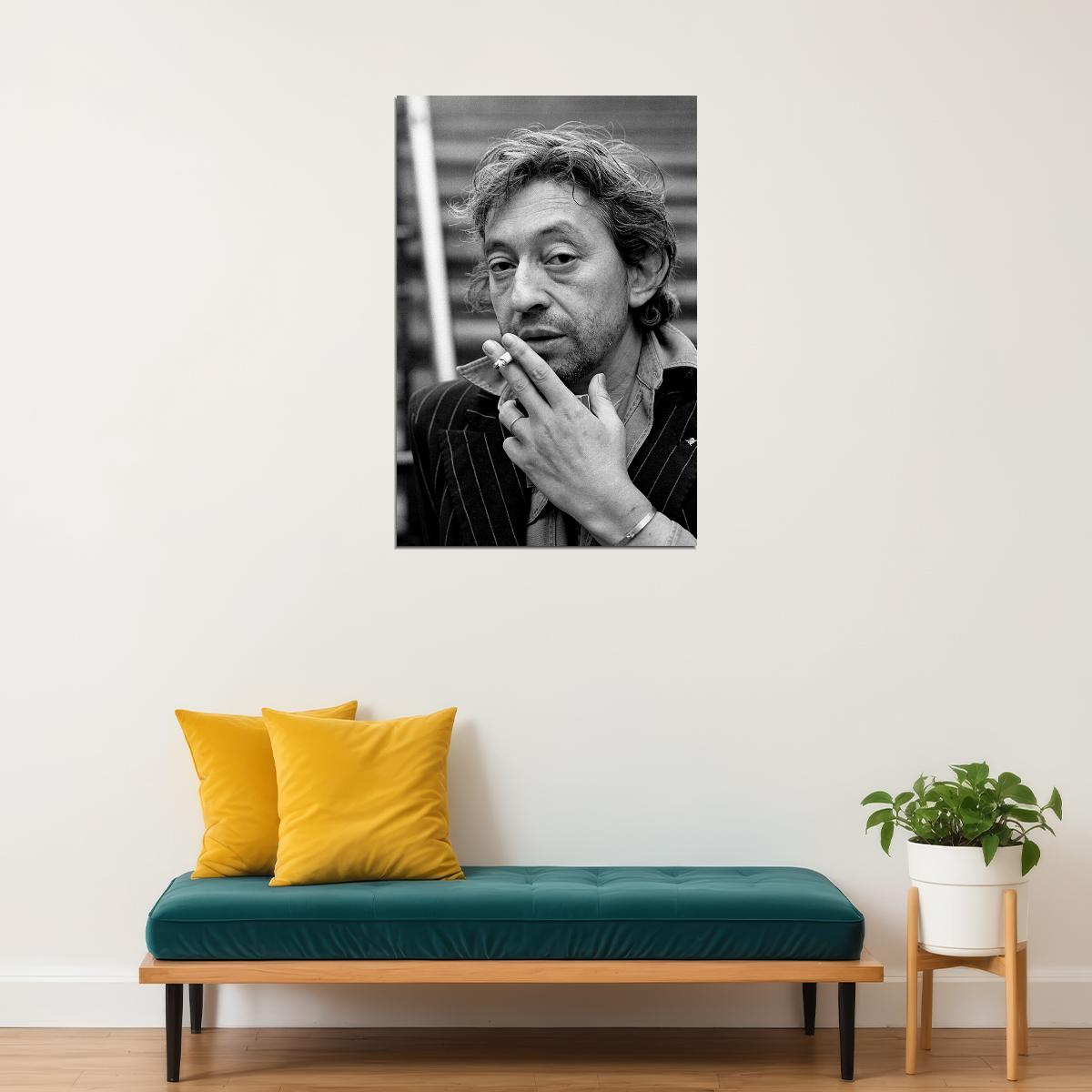 Singer Serge Gainsbourg Director Filmmaker Poster Wall Art Print Home Wall Decor - xonomax