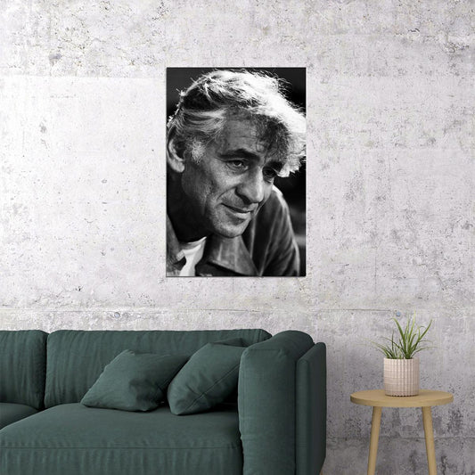 American Composer And Conductor Leonard Bernstein Poster Wall Art Print Home Wall Decor - xonomax