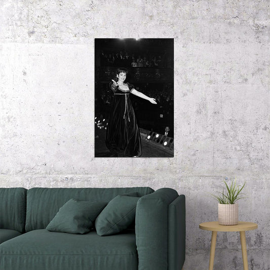 Maria Callas On Stage Opera Artist Singer Poster Wall Art Print Home Wall Decor - xonomax