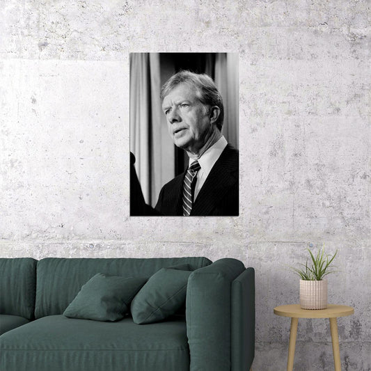 Portrait Of President Jimmy Carter Poster Wall Art Print Home Wall Decor - xonomax