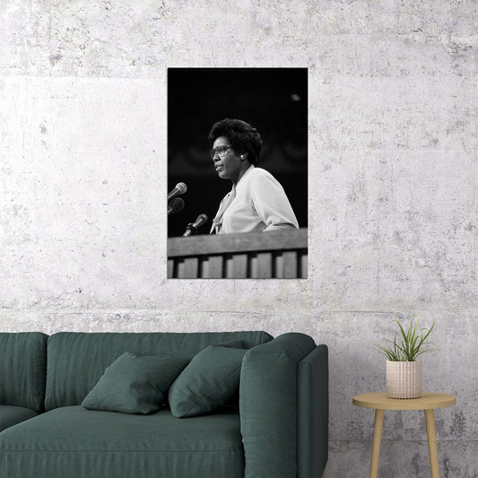 Barbara Jordan Talking To Press Headshot Poster Wall Art Print Home Wall Decor - xonomax