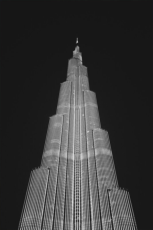 Dubai Tourist Attraction Building By Night Poster Wall Art Print Home Wall Decor - xonomax